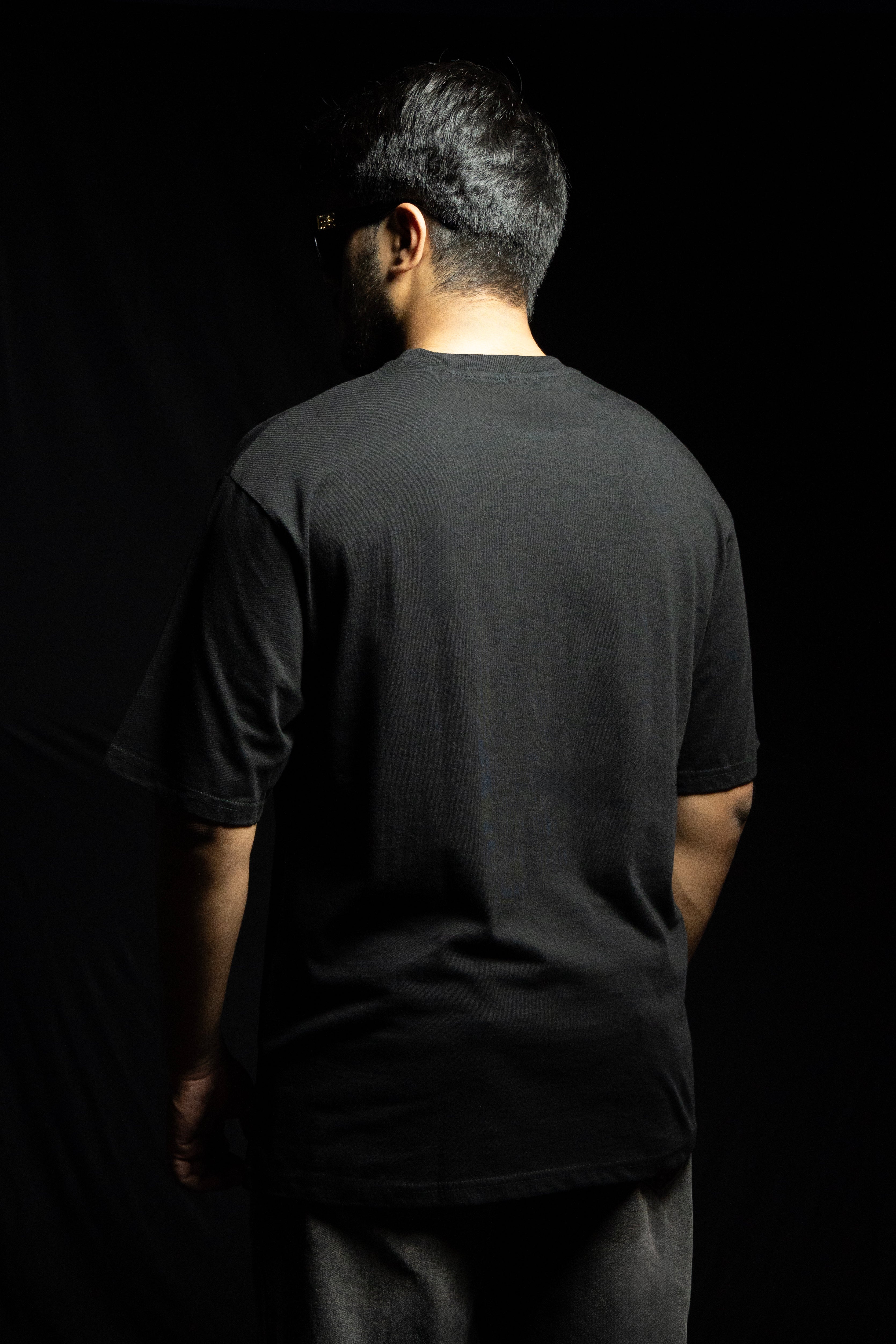 Black Oversized Embossed T-Shirt